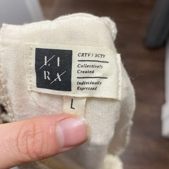 Crochet top cream size L - Picture 3 of 3